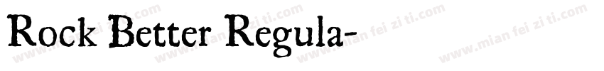 Rock Better Regula字体转换